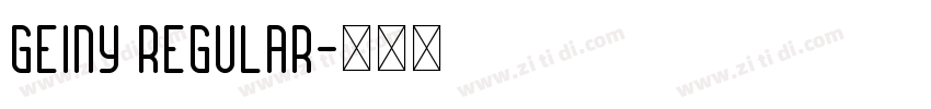Geiny Regular字体转换